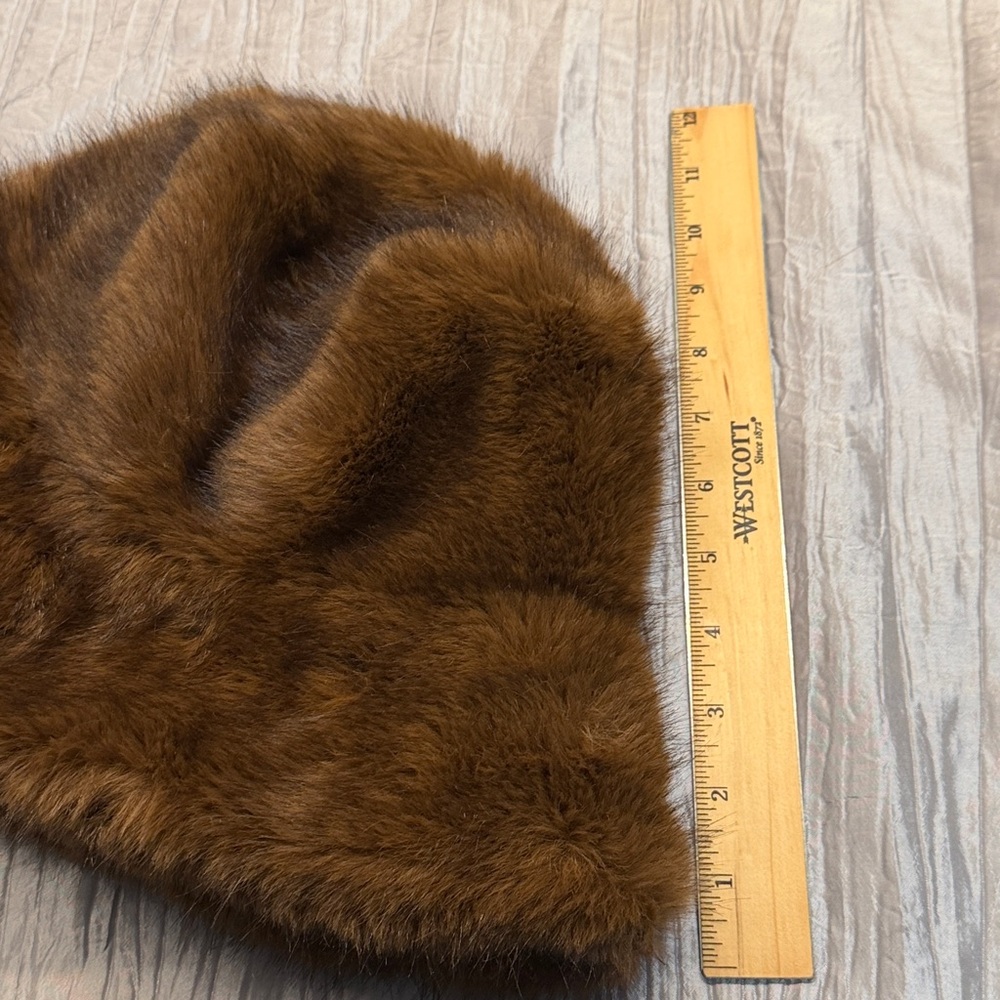 Elegant Brown Faux Fur Hat - Picture 5 of 9